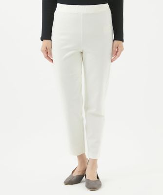 【SALE】GIANNI LO GIUDICE (Women)/ジャンニロジュディチェ [洗える・日本製]ラグウォームプレミアミラノリブ裏起毛パンツ ホワイト90 パンツ・ズボン【三越伊勢丹/公式】