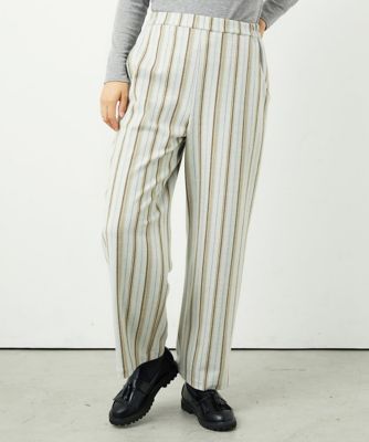 洗える・日本製］レーヨン混ストレッチストライプパンツ | GIANNI LO