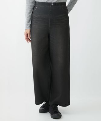 ＜GIANNI LO GIUDICE (Women)＞［洗える］ボンバー裏起毛デニム柄プリントパンツ