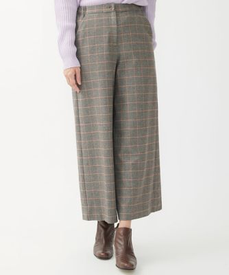 ［日本製］ガンクラブチェック柄ワイドパンツ