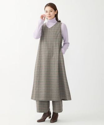 ［日本製］ガンクラブチェック柄ワイドパンツ