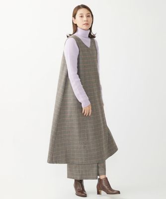 ［日本製］ガンクラブチェック柄ワイドパンツ