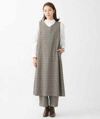 ［日本製］ガンクラブチェック柄ワイドパンツ