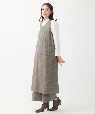 ［日本製］ガンクラブチェック柄ワイドパンツ