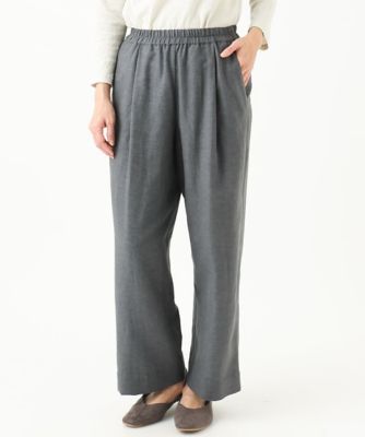 ＜GIANNI LO GIUDICE (Women)＞［日本製］ＧＲＥＥＫ綿麻ラミーツイルワイドパンツ