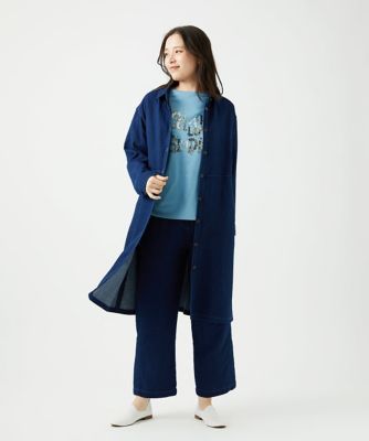 【ジャンニロジュディチェ】 二重織りガーゼセットアップ ツーピース 洗える］二重織ガーゼデニム製品染めパンツ | GIANNI LO GIUDICE