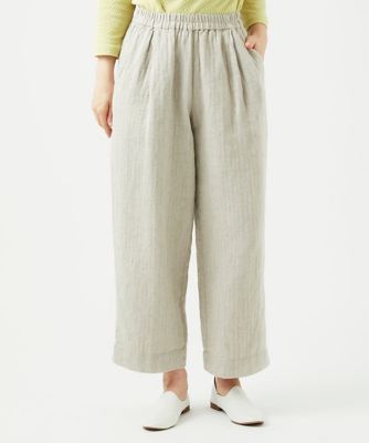 ＜GIANNI LO GIUDICE (Women)＞麻綿ヘリンボンパンツ