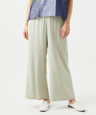GIANNI LO GIUDICE (Women)/ジャンニロジュディチェ [洗える・リバーシブル]ポリエステルレーヨンプレーンウェーブパンツ