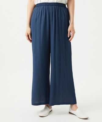 【SALE】GIANNI LO GIUDICE (Women)/ジャンニロジュディチェ [洗える・リバーシブル]ポリエステルレーヨンプレーンウェーブパンツ ネイビー57 パンツ・ズボン【三越伊勢丹/公式】