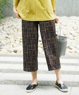 ＜GIANNI LO GIUDICE (Women)＞［洗える］デジタル幾何デニムプリントパンツ