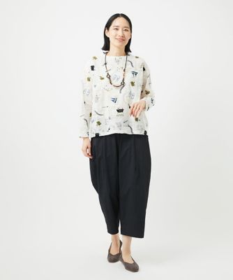 ［洗える・日本製］マイクロストライプストレッチパンツ