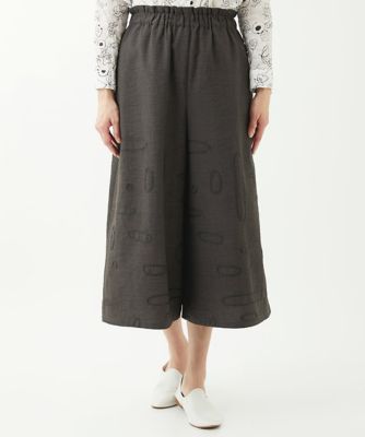 ＜GIANNI LO GIUDICE (Women)＞［洗える］ステッチ刺繍ワイドクロップドパンツ