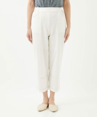 洗える・日本製］コットンリネンストライプパンツ | GIANNI LO