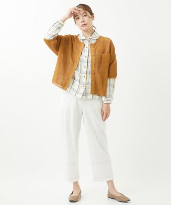 洗える・日本製］コットンリネンストライプパンツ | GIANNI LO GIUDICE