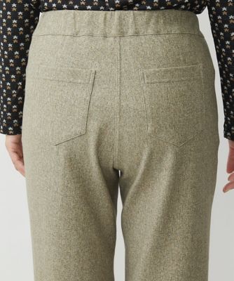 ［洗える・日本製］コットンポンチツィードプリントパンツ