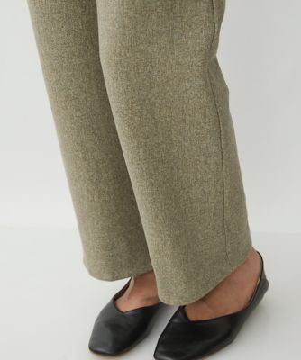 ［洗える・日本製］コットンポンチツィードプリントパンツ