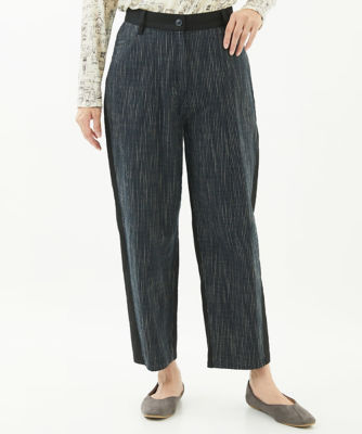 【SALE】GIANNI LO GIUDICE (Women)/ジャンニロジュディチェ [洗える]イレギュラーヒッコリー配色パンツ ブラック94 パンツ・ズボン【三越伊勢丹/公式】