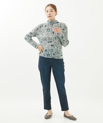 洗える・リバーシブル］綿混ツイルデニムプリントパンツ | GIANNI LO