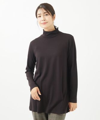 ＜GIANNI LO GIUDICE (Women)＞［洗える・日本製］スーパーファインウールチュニックカットソー