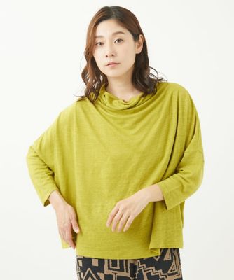 ［洗える］リネン天竺七分袖カットソー
