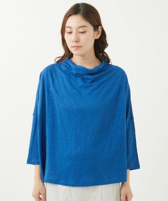 ［洗える］リネン天竺七分袖カットソー