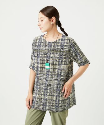 接触冷感・洗える］ジオメトリックプリントチュニック | GIANNI LO