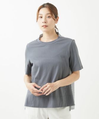 ＜GIANNI LO GIUDICE (Women)＞［洗える］コットン天竺ボーダーチュニックカットソー