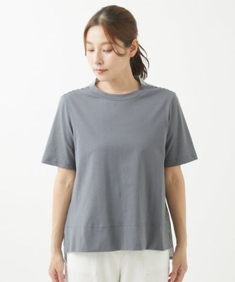 ［洗える］コットン天竺ボーダーチュニックカットソー
