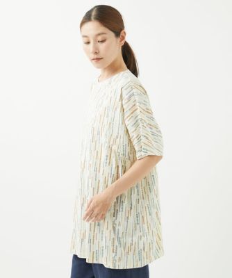 ［洗える］テンテン柄プリントカットソーチュニック
