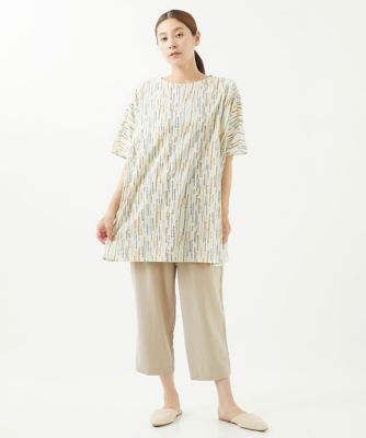 ［洗える］テンテン柄プリントカットソーチュニック