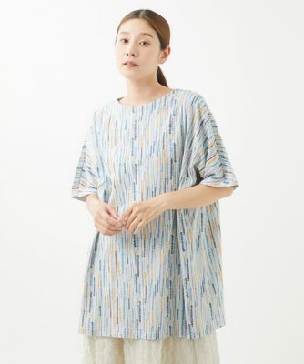 ［洗える］テンテン柄プリントカットソーチュニック