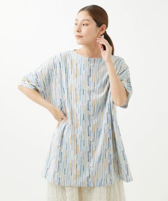 ［洗える］テンテン柄プリントカットソーチュニック