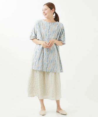 ［洗える］テンテン柄プリントカットソーチュニック