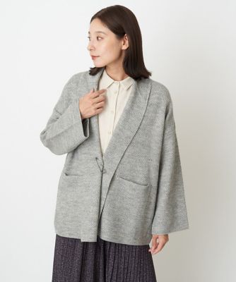 ツイディーカノコニットコーディガン