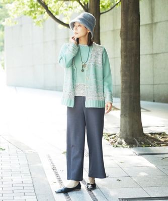 洗える］カスリパネルボーダーニットベスト | GIANNI LO GIUDICE