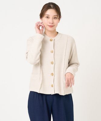 ＜GIANNI LO GIUDICE (Women)＞［洗える・日本製］Ｒａｆｆｙコットンニットジャケット