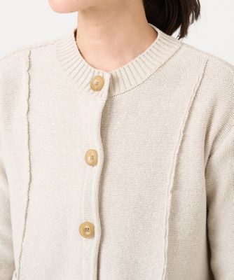 ［洗える・日本製］Ｒａｆｆｙコットンニットジャケット