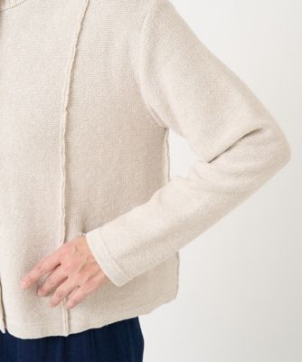 ［洗える・日本製］Ｒａｆｆｙコットンニットジャケット