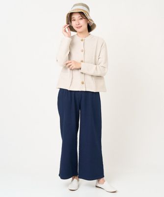 ［洗える・日本製］Ｒａｆｆｙコットンニットジャケット