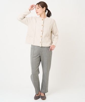 ［洗える・日本製］Ｒａｆｆｙコットンニットジャケット