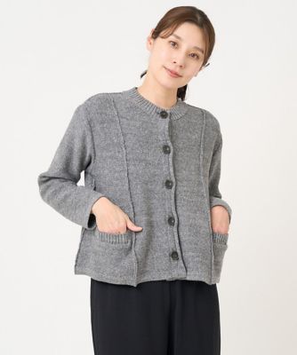 ［洗える・日本製］Ｒａｆｆｙコットンニットジャケット