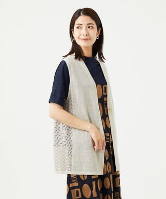 ＜GIANNI LO GIUDICE (Women)＞［日本製］アントワープリネンニットジレ