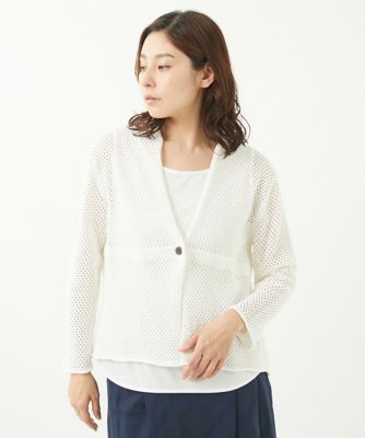 ＜GIANNI LO GIUDICE (Women)＞［洗える］メッシュニットカーディガン