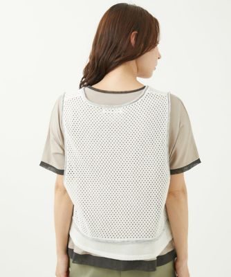 ［洗える］メッシュニットベスト