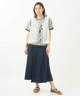 ［洗える］メッシュニットベスト