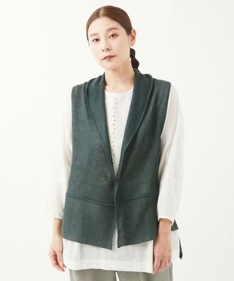 ［洗える・日本製］アントワープリネンニットベスト