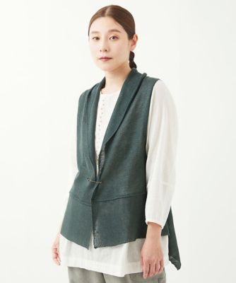 ［洗える・日本製］アントワープリネンニットベスト