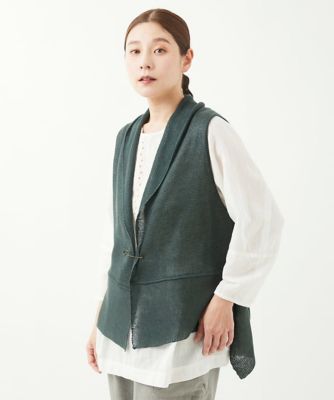 ［洗える・日本製］アントワープリネンニットベスト