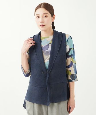 ＜GIANNI LO GIUDICE (Women)＞［洗える・日本製］アントワープリネンニットベスト