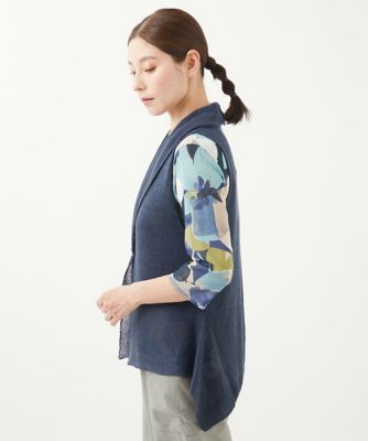 ［洗える・日本製］アントワープリネンニットベスト